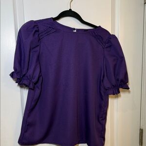 SHEIN Purple Puff Sleeve Blouse, size medium